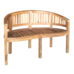 Παγκάκι διθέσιο Coren   φυσικό teak ξύλο 130x61x87εκ-PK335-000006