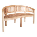 Παγκάκι τριθέσιο Coren   φυσικό teak ξύλο 150x61x87εκ-PK335-000007