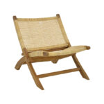 Καρέκλα Jerenze   φυσικό teak ξύλο-rattan 65x78x68εκ-PK336-000010