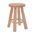 Σκαμπό Verenity   teak ξύλο σε φυσική απόχρωση Φ30x45εκ-PK336-000019