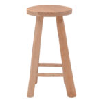 Σκαμπό Charloce   teak ξύλο σε φυσική απόχρωση Φ35x62εκ-PK336-000020 - Image 2