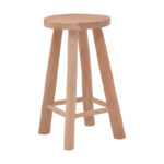 Σκαμπό Charloce   teak ξύλο σε φυσική απόχρωση Φ35x62εκ-PK336-000020