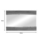 Καθρέπτης Riverine   teak ξύλο σε φυσική απόχρωση 120x80x4εκ-PK338-000006 - Image 3