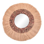 Καθρέπτης Paranome Inart sisal και abaca σε φυσικό χρώμα Φ115x4εκ-PK339-000034