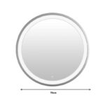Καθρέπτης με φως Starli Inart σε μπρονζέ απόχρωση Φ70x5.5εκ-PK349-000005 - Image 2