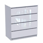 Συρταριέρα Dicama   mdf σε λευκη glossy απόχρωση 85.5x47x98εκ-PK361-000046