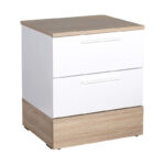 Κομοδίνo Base Megapap σε χρώμα λευκό - sonoma 45x40x52εκ. - GP009-0031