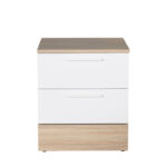 Κομοδίνo Base Megapap σε χρώμα λευκό - sonoma 45x40x52εκ. - GP009-0031 - Image 4