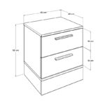 Κομοδίνo Base Megapap σε χρώμα λευκό - sonoma 45x40x52εκ. - GP009-0031 - Image 5