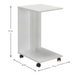 Βοηθητικό τραπέζι C-Shaped Megapap από μελαμίνη σε χρώμα λευκό 35x45x65εκ. - GP009-0195 - Image 4
