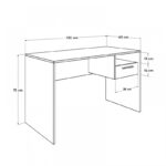 Γραφείο εργασίας Concept Megapap χρώμα ανθρακί 120x60x75εκ. - GP009-0249 - Image 6