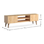 Έπιπλο τηλεόρασης Etna Megapap από μελαμίνη χρώμα oak 120x30x40εκ. - GP022-0006,3 - Image 5