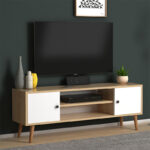 Έπιπλο τηλεόρασης Parma Megapap από μελαμίνη χρώμα white - oak 120x30x40εκ. - GP022-0071,1 - Image 4