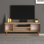 Έπιπλο τηλεόρασης Parma Megapap από μελαμίνη χρώμα industrial grey - oak 120x30x40εκ. - GP022-0071,2 - Image 2