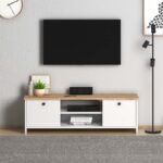 Έπιπλο τηλεόρασης Cube Megapap από μελαμίνη χρώμα pine - white 120x30x40εκ. - GP022-0076,1 - Image 3