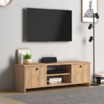 Έπιπλο τηλεόρασης Cube Megapap από μελαμίνη χρώμα pine 120x30x40εκ. - GP022-0076,3 - Image 2