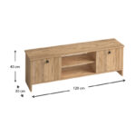 Έπιπλο τηλεόρασης Cube Megapap από μελαμίνη χρώμα pine 120x30x40εκ. - GP022-0076,3 - Image 4