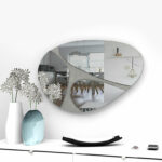 Καθρέφτης τοίχου Leon Megapap χρώμα γκρι 73x49x2,2εκ. - GP028-0009
