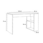 Γραφείο εργασίας Mikro Megapap χρώμα λευκό 120x60x75εκ. - GP028-0100,2 - Image 4