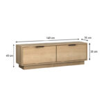 Έπιπλο τηλεόρασης Lisa Megapap χρώμα φυσικό οξιάς 140x35x43cm. - GP028-0103,2 - Image 4