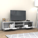 Έπιπλο τηλεόρασης Mensa Megapap χρώμα λευκό 180x35x43cm. - GP028-0104,1 - Image 2