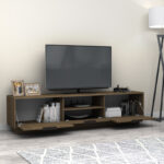 Έπιπλο τηλεόρασης Mensa Megapap χρώμα καρυδί 180x35x43cm. - GP028-0104,3 - Image 2