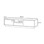 Έπιπλο τηλεόρασης Mensa Megapap χρώμα καρυδί 180x35x43cm. - GP028-0104,3 - Image 4