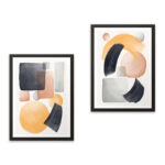 Πίνακας "Shapes" Megapap 2 τμχ. σε πλαίσιο 35x45x2εκ. - GP033-0002