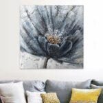 Πίνακας σε καμβά "Blue Flower" Megapap ψηφιακής εκτύπωσης 100x100x3εκ. - GP033-0035 - Image 2