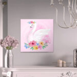 Πίνακας σε καμβά "Baby Swan" Megapap ψηφιακής εκτύπωσης 40x40x3εκ. - GP033-0105 - Image 2