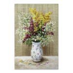 Πίνακας σε καμβά "Flowers in Vase" Megapap ψηφιακής εκτύπωσης 60x90x3εκ. - GP033-0110