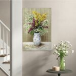 Πίνακας σε καμβά "Flowers in Vase" Megapap ψηφιακής εκτύπωσης 60x90x3εκ. - GP033-0110 - Image 2