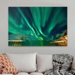 Πίνακας σε καμβά "Aurora Borealis" Megapap ψηφιακής εκτύπωσης 100x70x3εκ. - GP033-0114 - Image 2
