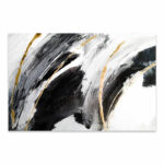 Πίνακας σε καμβά "Golden And Silver Reflections" Megapap ψηφιακής εκτύπωσης 125x80x3εκ. - GP033-0141