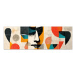 Πίνακας σε καμβά "Abstract Faces" Megapap ψηφιακής εκτύπωσης 150x50x3εκ. - GP033-0161