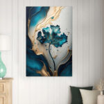 Πίνακας σε καμβά "Emerald Flower" Megapap ψηφιακής εκτύπωσης 70x100x3εκ. - GP033-0167 - Image 2