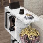 Βοηθητικό τραπεζάκι Homemania Megapap χρώμα λευκό εφέ μαρμάρου 60x20x60εκ. - GP037-0018,10 - Image 2