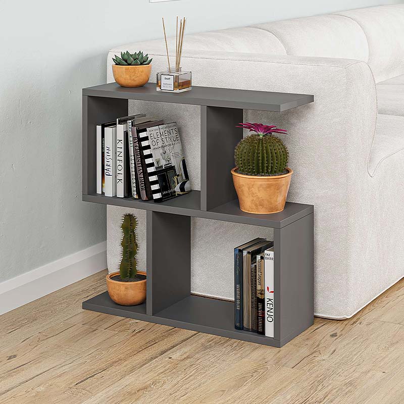 GP037-00185-0 Βοηθητικό τραπεζάκι Homemania Megapap από μελαμίνη χρώμα ανθρακί 60x20x60εκ. - GP037-0018,5 - Image 1