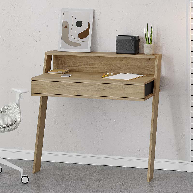 GP037-00623-0 Γραφείο εργασίας Cowork Megapap από μελαμίνη χρώμα φυσικό οξιάς 94x50x91εκ. - GP037-0062,3 - Image 1