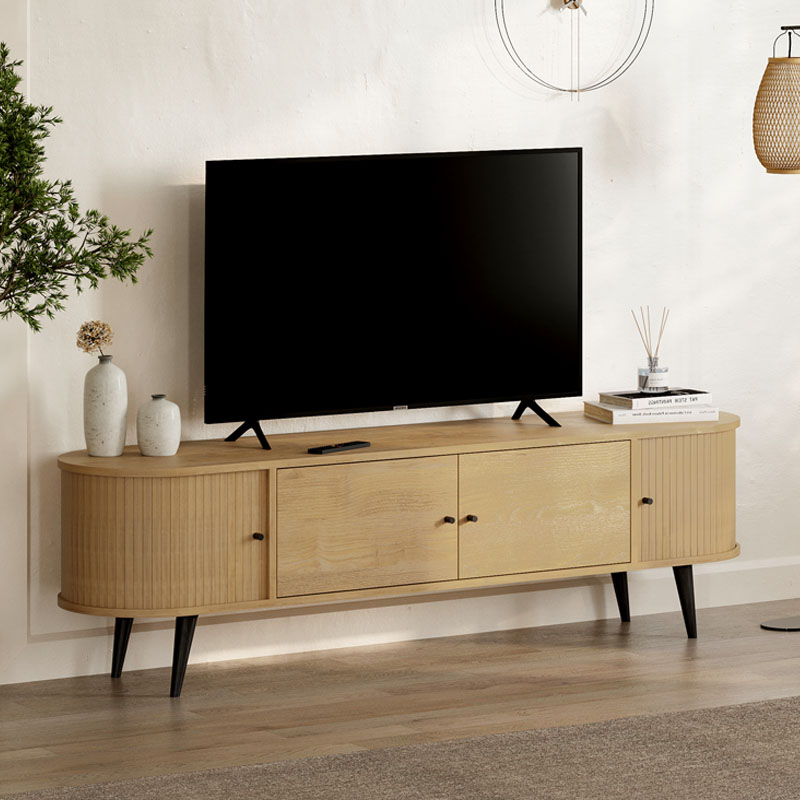 GP037-02021-0 Έπιπλο τηλεόρασης Gentle Megapap χρώμα sapphire oak 180x40x52εκ. - GP037-0202,1 - Image 1