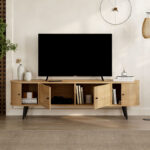 Έπιπλο τηλεόρασης Gentle Megapap χρώμα sapphire oak 180x40x52εκ. - GP037-0202,1 - Image 2
