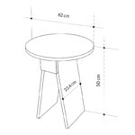 Βοηθητικό τραπεζάκι Chen Megapap χρώμα γκρι ρετρό Φ42x50εκ. - GP037-0215,1 - Image 5