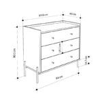 Συρταριέρα Malta Megapap χρώμα sapphire oak 94x40x80,1εκ. - GP037-0236,1 - Image 6