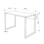 Γραφείο εργασίας Inna Megapap χρώμα sapphire oak - λευκό 110x60x75εκ. - GP037-0241,3 - Image 4