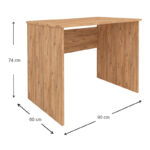 Γραφείο εργασίας Kalen Megapap από μελαμίνη χρώμα pine oak 90x60x74εκ. - GP041-0013,2 - Image 4