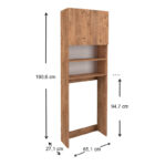 Έπιπλο πλυντηρίου Ramsey Megapap από μελαμίνη χρώμα pine oak 65x27x190,6εκ. - GP041-0035,3 - Image 4
