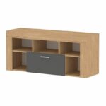 Έπιπλο τηλεόρασης Midili Megapap χρώμα sapphire oak - ανθρακί 135x42x60,7εκ. - GP041-0082,1 - Image 4