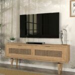 Έπιπλο τηλεόρασης Sirona Megapap από μελαμίνη χρώμα sapphire oak 140x30x55εκ. - GP042-0022,1