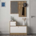Έπιπλο εισόδου Galina Megapap από μελαμίνη χρώμα sapphire oak - λευκό 91,8x27x70εκ. - GP042-0206,1 - Image 3