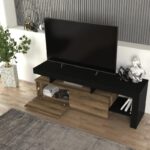 Έπιπλο τηλεόρασης Acnes Megapap χρώμα μαύρο - καρυδί 160x40x53εκ. - GP042-0242,2 - Image 4
